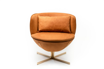 CALICE - With 4-spoke base leather easy chair by La Manufacture - view 3